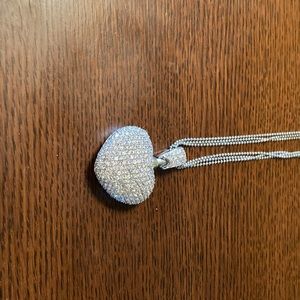 Silver necklace 1in by1.5 in